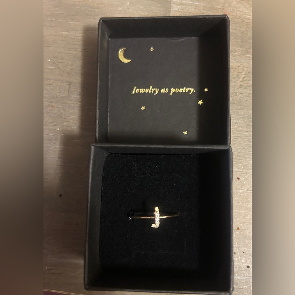 Catbird J Diamond Tiniest Alphabet Ring